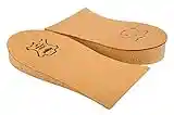 Heel Lift Elevator, Heel Raise, Heel Pad, Orthotic Wedge, Shoe Pad, Many Widths and Heights, Leather Cover, Kaps Topmed, Supplied to NHS, Beige, height 15 mm / 0.6 inch - size S