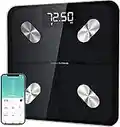 Etekcity Smart Bathroom Scales for Body Weight, Accurate to 0.05lb (0.02kg) Digital Weighing Scales with BMI and Body Fat, Zero - Current Mode & Baby Mode, Large LED Display, Batteries Included, 400lb