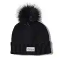 Hurley W Candace Pom Beanie, Gorro Para Clima Frío Mujer, Negro (Black), Talla Única