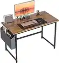 Cubiker Computer Desk 47 inch Home Office Writing Study Desk, Modern Simple Style Laptop Table with Storage Bag, Deep Brown