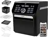 COSORI Smart Air Fryer oven XL Large , 14-in-1 (100°F–450°F) with 7 Accessories for Pizza Toast Dehydrate Bake, 12 Presets, Shake Reminder, Works with Alexa, 1800W, Black