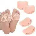 Sibba Almohadillas Correctoras para Juanetes 2 Pares de Almohadillas de Gel Metatarsiano Calcetines Aliviar el Dolor Presión Zapatos Tacón Alto Protectores Callo Llagas Mangas Ortopédicas (Color Piel)