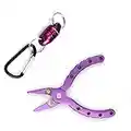 CrazyShark Aluminum magnetic net release Mini Fly Fishing Pliers 4.5in (purple)