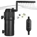 ITIY 5-in-1-Aquarium-U-V-Filter, 400L/H 4W interne Aquarienfilterpumpe mit Timer, um 180 ° Einstellbarer Tauchfilter für kleine Aquarien, Tropische Aquarien, Schildkrötenbecken