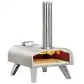 BIG HORN OUTDOORS Pizza Ovens Wood Pellet Pizza Oven Wood Fired Pizza Maker Portable Stainless Steel Pizza Grill