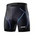 Souke Sports Men's Cycling Underwear Shorts 4D Padded Bike Bicycle MTB Liner Shorts with Anti-Slip Leg Grips(Blue, Large)