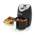 Salter EK2817 2L Compact Air Fryer - Hot Air Circulation, Removable Non-Stick Cooking Rack, Adjustable Temperature Up To 200°C, 30 Minute Timer, 1000W, Small Household Air Fry Oven, Black/Silver