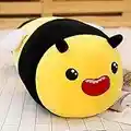 sofipal Bee Stuffed Animal Roll Neck Pillow,Soft Cylindrical Bees Plush Body Pillow 23.6"