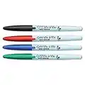 EXPO Vis-A-Vis Wet-Erase Marker, Fine Point, 4-Color Set (San16074)