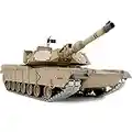 Heng Long Modified Edition 1/16 2.4ghz Remote Control US M1A2 Abrams Tank Model(360-Degree Rotating Turret)(Steel Gear Gearbox)(3800mah Battery)(Metal Tracks &Sprocket Wheel & Idle Wheel)