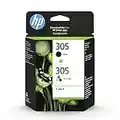 HP 305 6ZD17AE - Tinta Originales, Negro y Tricolor, Compatible con impresoras de inyección de tinta, 2 Unidad ( Paquete de 1)