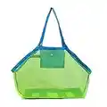 GeekerChip Bolsa Plegable de Malla de Playa,Juguetes de Bolsa de Almacenamiento para al Aire Libre Natación Piscina Viajes Toallas Juguetes (Verde)