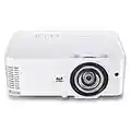 ViewSonic PS501W WXGA Short Throw Projector (3500 Lumens, 800p, DLP, HDMI, 3X Fast Input, SuperColor Technology, 2W Speaker) - White