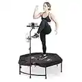 Capital Sports Trampolin Rebounder, Mini Trampolin Fitness para Ejercicio con Manillar, Trampolín de Entrenamiento Hexagonal con Cama Elastica Exterior e Interior, Fitness para Adultos y Niños