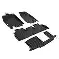 ANBINGO Floor Mats Custom for Nissan Pathfinder 2022/ Infiniti QX60 7 Passenger 2022 Waterproof Car Mats All Weather Mats Guard Automotive Floor Liners Front& Rear& 3rd Row Full Set Black