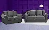 Dark Grey Plush Fabric sofa 3 seater and 2 seater Sofa sets For Living Room 3+2 seater sofa -Delivery All Over UK 022