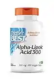 Doctor's Best, Alpha-Lipoic Acid (Acido Alfa Lipoico), 300mg, 180 Capsule vegane, Altamente Dosato, Testato in Laboratorio, Non OGM, Senza Glutine, Senza Soia