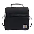 Carhartt Deluxe Dual Compartment Insulated Lunch Cooler Bag, Black