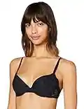 Iris & Lilly Women's Lace Push-Up Bra, Black, 36D