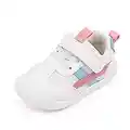 MK MATT KEELY Zapatillas para Bebé Primeros Pasos Zapatos Niño Niña Cuero PU Suela Suave Antideslizante 0-4 años,Rosa,EU19(CN15)