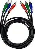 GE Component Video Cable, 6 Feet, Red Blue Green Connectors, Video Only, for TV, Hdtv, 33607