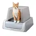 PetSafe ScoopFree Complete Plus Self-Cleaning Cat Litter Box with Front-Entry Hood - Never Scoop Litter Again - Hands-Free With Included Disposable Crystal Tray - Less Tracking, Better Odor Control