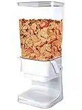 Conworld Cereal Dispenser Countertop, Cereal Dispenser for Pantry, Big Dry Food Cereal Dispenser, Not Easy to Crush Food, Can Hold Cereal, Candy, Snack, (White, 5.5 Qt)