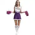 ZTie Women's School Girls Musical Party Halloween Cheerleader Costume Fancy Dress Uniform Outfit (M, Purple)