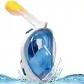 Diving Mask Full Face Snorkel Mask - Swimming Scuba 180 ° Panoramic Viewing with Removable Action Camera Mount,Anti-Fog & Anti-Leak Design - See More Water World Larger Viewing Area for Adults Youth