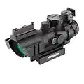 AOMEKIE Zielfernrohr 4x32mm mit Fiberoptic und 20mm/22mm Schiene Airsoft Red Dot Visier Sight Leuchtpunktvisier Rotpunktvisier für Jagd Softair und Armbrust