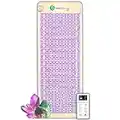 Healthyline Advanced Infrared Heating Pad - Amethyst, Tourmaline and Jade Gemstones - Heated Mat with LED Red Lights, Negative Ions and Hot Crushed Stones (Full Pro 74" x 28")