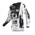 YSYFZ Chemise Manches Longues VTT Homme Chemise Manches Longues Moto Tout Terrain Chemise VTT Respirante et à séchage Rapide