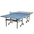 JOOLA Table Tennis Table with Waterproof Net Set| All Weather Aluminum Composite Ping Pong Table for Tournament Quality Play| Indoor & Outdoor Compatible| 10 Minute Easy Assembly, Size: One size, Blue