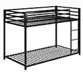 DHP Miles Metal Bunk Bed, Black, Twin over Twin