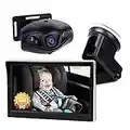 Baby Auto Spiegel Kamera, 5'' HD Spiegel Auto Baby, Autospiegel Baby Rücksitz, 360 ° Rückansicht Monitor mit Kamera Mit Nachtsicht für Kleinkinder Unentbehrliches AutozubehöR