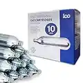 ICO 10pcs 12g, CO2 Cartridge for Use with Airsoft Guns, Airsoft Pistol, Air Rifle, CO2 Gun, C02 Cartridges Non-Threaded