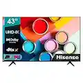 Hisense 43" UHD 4K 2022 43A6FG, Smart TV VIDAA 5.0, HDR Dolby Vision, Controlli vocali Alexa / Google Assistant, Tuner DVB-T2/S2 HEVC 10, lativù 4K