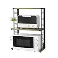 SoBuy KCR08-PF Soporte Microondas, Estante Microondas Ajustable de 2 Niveles, Estante para Horno de sobre Encimera de Cocina máxima 40 kg ES