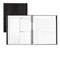 NotePro Undated Daily Planner, Black, 200 Pages,10 3/4 x 8-1/2 Inches