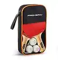 PRO-SPIN Ping Pong Paddles - High-Performance 2-Player Set | Premium Table Tennis Paddles, 3-Star Ping Pong Balls, Compact Storage Case | Ping Pong Paddles Set of 2 for Indoor & Outdoor Games