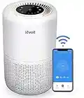 LEVOIT Purificador de Aire Inteligente, Filtro HEPA H13, CADR 170m³/h a 35m², Control por Alexa, Silencio Modo Sueño <24dB, Elimina 99,97% de Alergia Tabaco Polen Ácaros Olor y Caspa de Mascota,Blanco