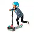 Chillafish Scotti Glow - Patinete de 3 Ruedas con Cubierta Antideslizante Twintip, Freno Integrado y Ruedas Luminosas, Altura Ajustable para Todos los niños a Partir de 3 años, Color Azul