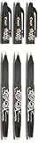 Pilot Black Frixion Rollerball Erasable Pens Pen 0.7mm Nib Tip 0.35mm Line BL-FR7 (Pack Of 3)