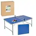 Idena 40464 – Tavolo da ping pong Compact, pieghevole, 160 x 80 x 70 cm, Blu