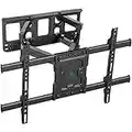 PERLESMITH Support Mural TV Inclinable et Orientable pour 37-82 Pouces de Plat LCD LED Téléviseurs, Support TV Mural Jusqu'à 60kg, Max. VESA 600x400mm