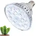 MILYN Lampe De Croissance, 54 W Ampoule pour Plantes Blanche Spectre Complet Eclairag Ampoul LED E27 Lampe De Plante Parfait pour Plante IntéRieur, Serres. Jardins, Semis, Croissance, Floraison