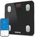 RENPHO Elis 1 Bluetooth Body Fat Scale, Smart Digital Bathroom Scale Wireless Weighing Body Composition Analyzer Health BMI Scale with Smartphone APP, Weight, Body Fat Monitor, 396 lbs/180 kg (Black)