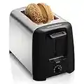 Hamilton Beach 2 Slice Toaster with Extra Wide Slots, Shade Selector, Auto-Shutoff, Cancel Button and Toast Boost, Black