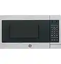 GE Countertop Microwave Oven| 0.7 Cubic Feet Capacity, 700 Watts | Kitchen Essentials for the Countertop | Stainless Steel