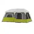 CORE Instant Cabin Tent | Multi Room Tent for Family with Storage Pockets for Camping Accessories | Portable Large Pop Up Tent for 2 Minute Camp Setup | Sleeps 9 People, 14' x 9'